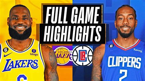 lakers vs clippers full game replay